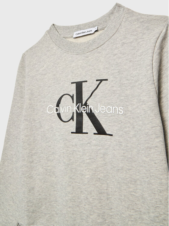 Calvin Klein Jeans Calvin Klein Jeans Felpa Monogram Logo IU0IU00265 Grigio Regular Fit