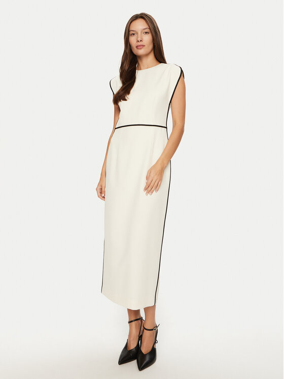 BOSS Boss Rochie cocktail Detira 50539016 Alb Slim Fit
