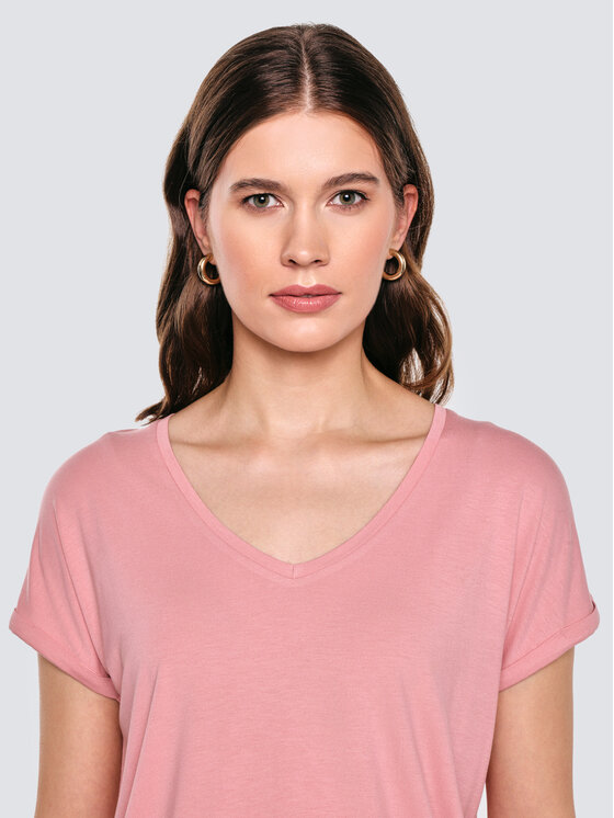BIG STAR BIG STAR T-Shirt VALERIA Różowy Basic Fit