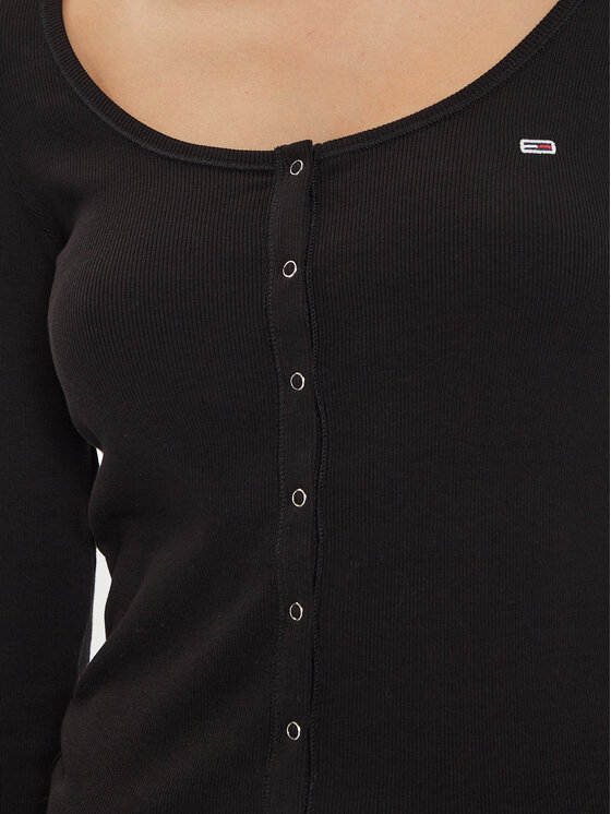 Tommy Jeans Tommy Jeans Bluza DW0DW18431 Črna Slim Fit