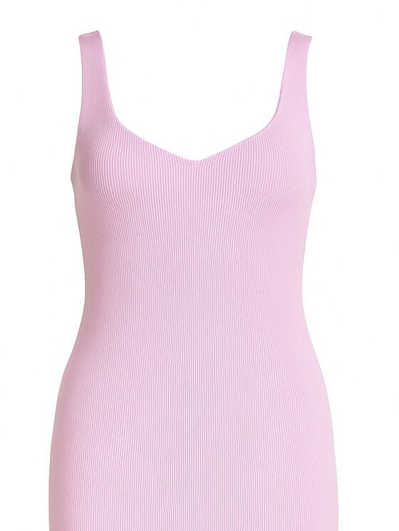 Nudyess Nudyess Úpletové šaty Lancerta Mimi z prążka Fialová Fitted Fit