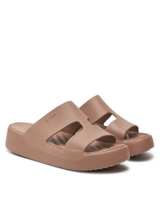 Crocs Crocs Шльопанці Getaway Platform H-Strap 209409 Бежевий