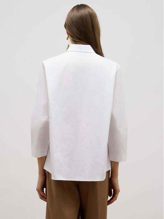 Oltre Oltre Camicia 5123R003031N011 Bianco Over Fit