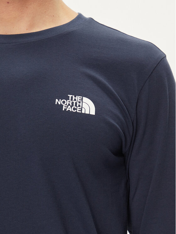 The North Face The North Face Longsleeve krekls Simple Dome NF0A87QN Tumši zils Regular Fit