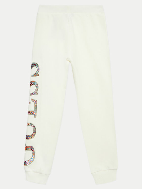 Guess Guess Sportinės kelnės J4BQ11 KAX73 Écru Relaxed Fit