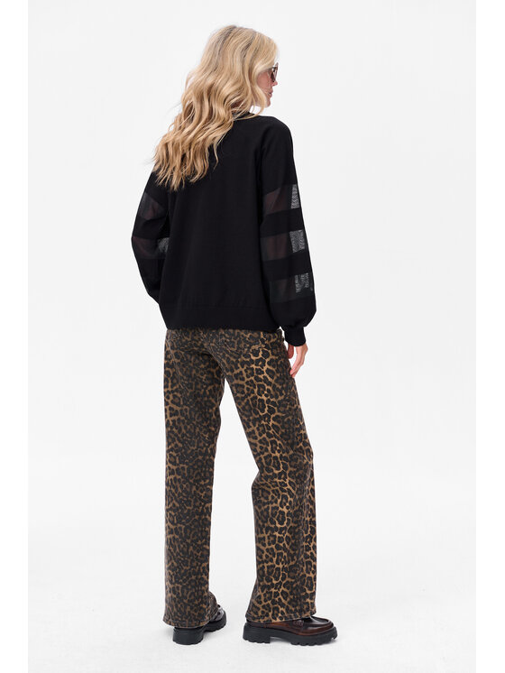 blue shadow blue shadow Sweter Salix Czarny Regular Fit