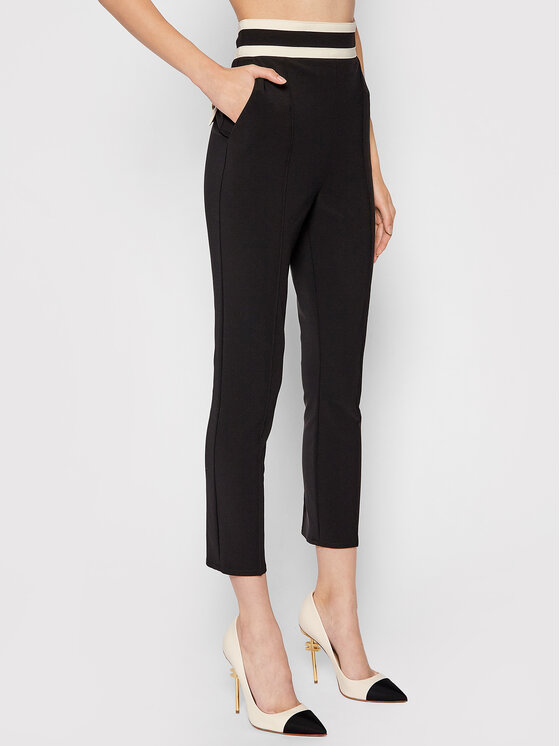 Pantaloni di tessuto PA-389-16E2-V290 Nero Slim
