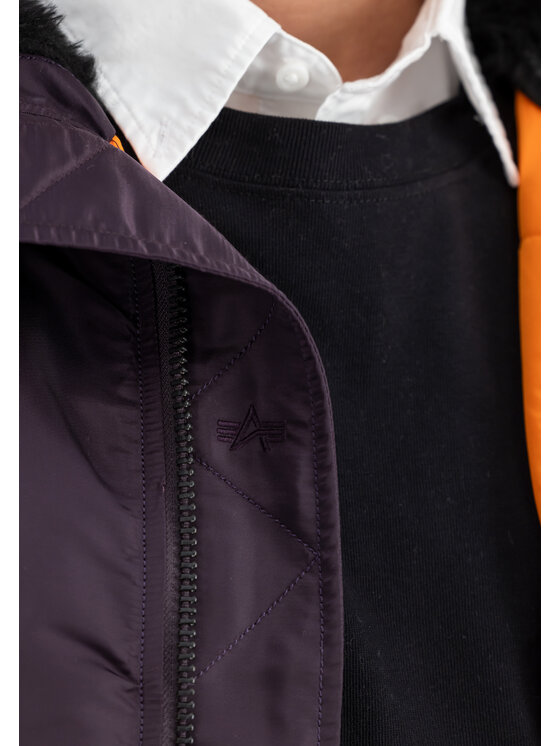 Alpha Industries Alpha Industries Kurtka bomber MA-1 Hooded Bomber Jacket Fioletowy Slim Fit