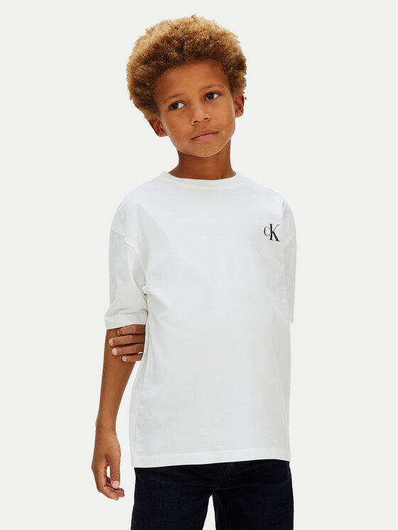 Calvin Klein Jeans Tricou Bridge LVCKSJA05B Alb Regular Fit