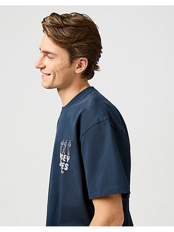 Wrangler Wrangler T-shirt CJ GRAPHIC TEE Blu Regular Fit