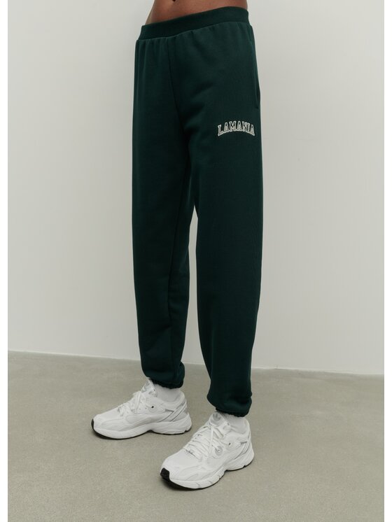 La Mania La Mania Spodnie dresowe MATCH Zielony Classic Fit