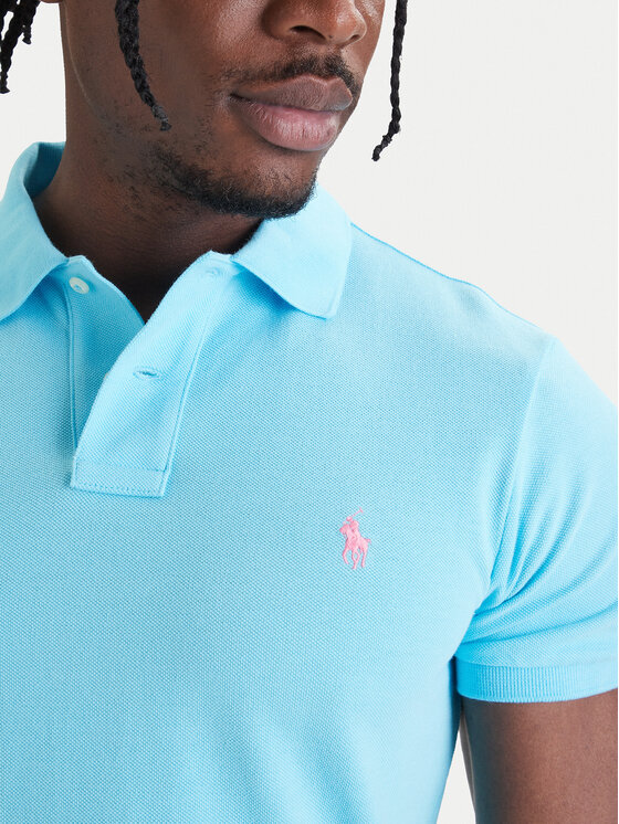 Polo Ralph Lauren Polo Ralph Lauren Polo majica Core Replen 710795080 Modra Slim Fit