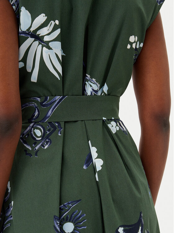Marella Marella Sukienka koszulowa Pier 2513221372200 Zielony Regular Fit