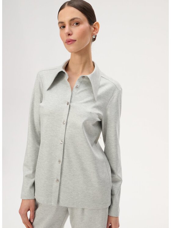LEBRAND LEBRAND Πουκάμισο Gwyneth Ανοιχτό γκρι Regular Fit