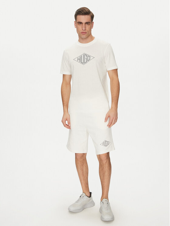 HUGO HUGO Marškinėliai Dalendi 50534934 Écru Regular Fit