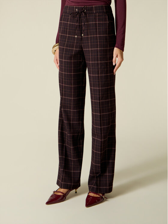 Oltre Oltre Pantaloni di tessuto P036R009560N0V2 Bordeaux Regular Fit