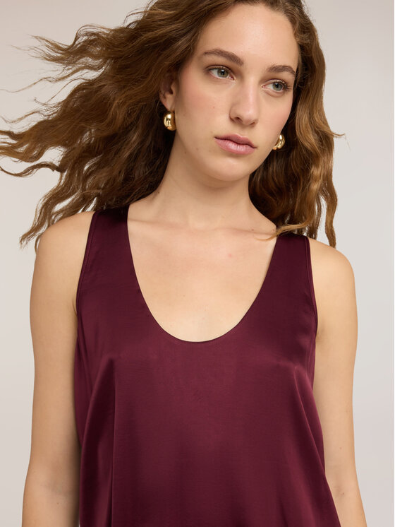 Motivi Motivi Top D012Q100623N036 Bordowy Regular Fit