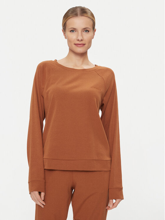 Calvin Klein Underwear Pyžamový top 000QS7003E Hnedá Regular Fit