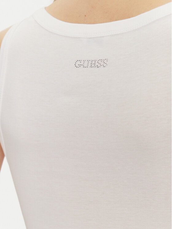 Guess Guess Top W5GP06 KCS10 Biały Regular Fit