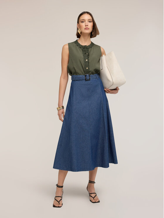 Motivi Motivi Top D056Q000563N035 Verde Regular Fit