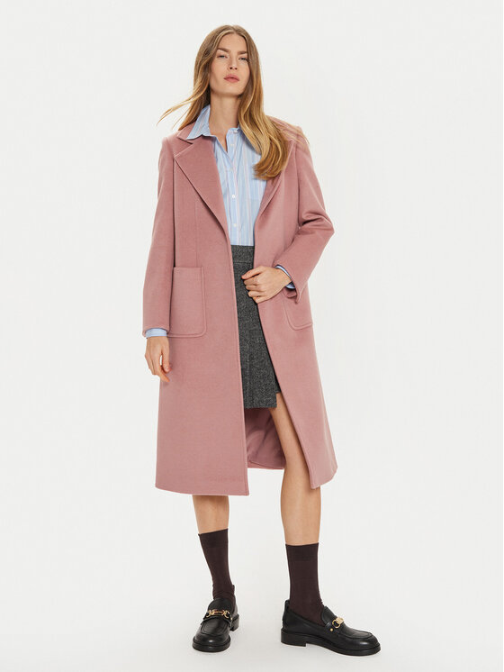 MAX&Co. MAX&Co. Vlněný kabát 2426016134200 Růžová Regular Fit