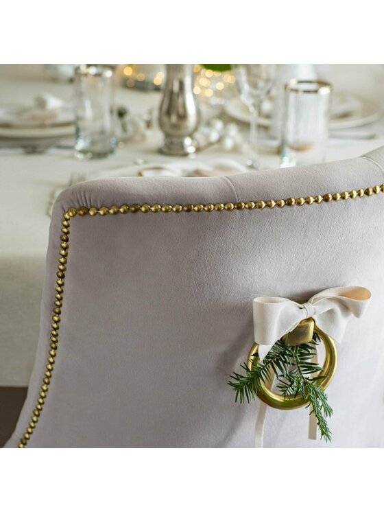 Roseberry Home Roseberry Home Serwetki haftowane Silver Stars Srebrny