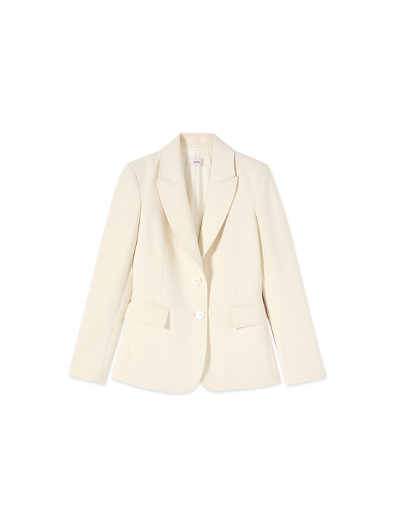 Oltre Oltre Marynarka Q029R004661N021 Biały Regular Fit