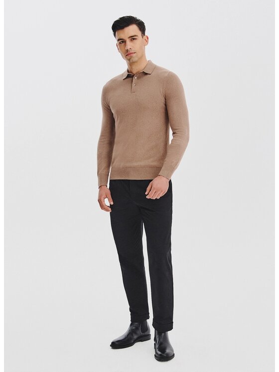 Pako Lorente Pako Lorente Sweter P25WP-2X-004 Beżowy Classic Fit