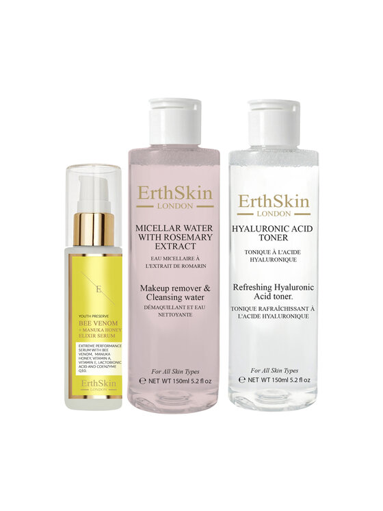Erthskin London Erthskin London Woda micelarna z ekstraktem z rozmarynu + tonik + serum eliksirowe Płyn micelarny