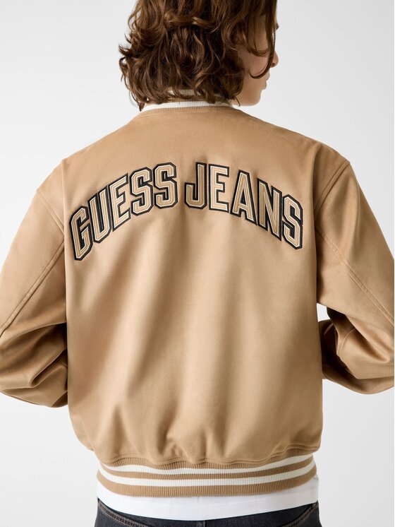 Guess Jeans Guess Jeans Bomberjacke M6RL0J WJ842 Beige Regular Fit