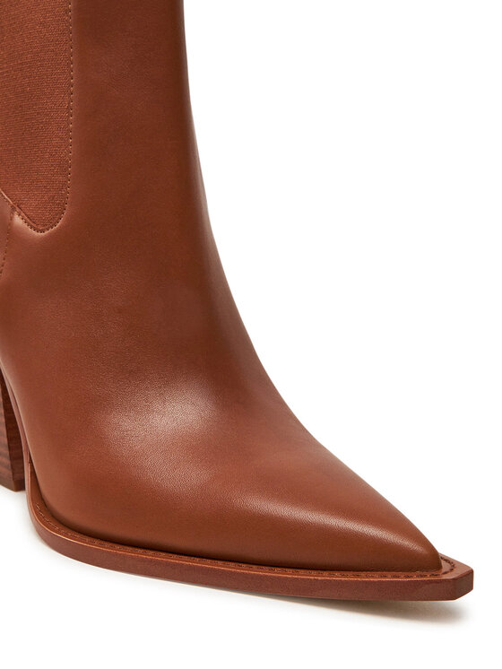 Michael Kors Michael Kors Καουμπόικες Μπότες & Μποτάκια Leni Leather Boot 40T4LNHE5L Καφέ