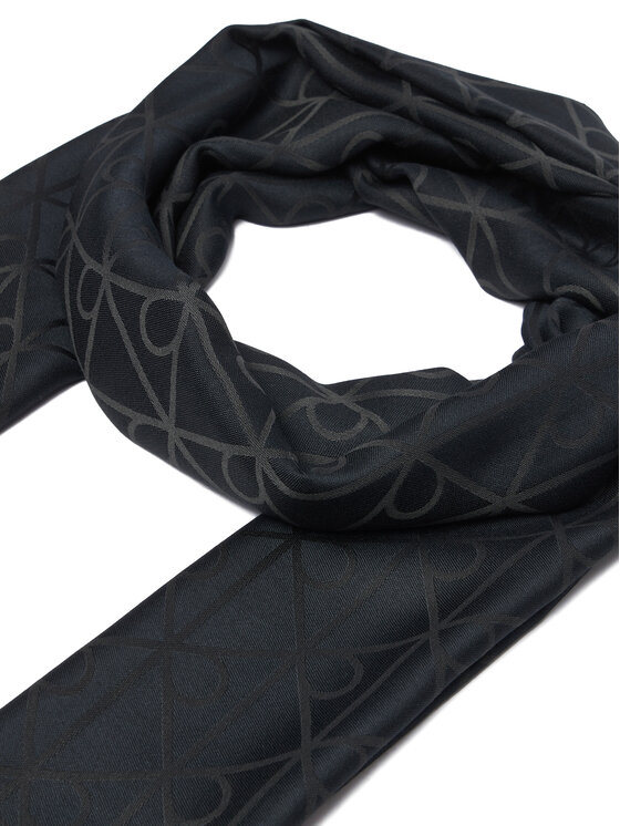 Calvin Klein Calvin Klein Schal Emblem Aop Glossy Tonal Scarf LV04F8096G Schwarz