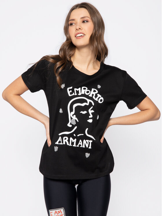 T-shirt 3H2T7Q 2J95Z 0999 Nero Regular Fit