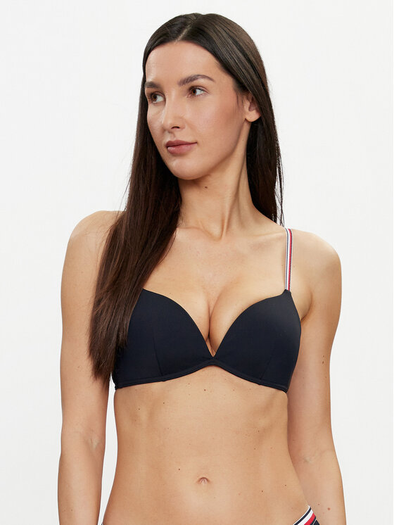 Tommy Hilfiger Tommy Hilfiger Bikinio viršus UW0UW05372 Tamsiai mėlyna