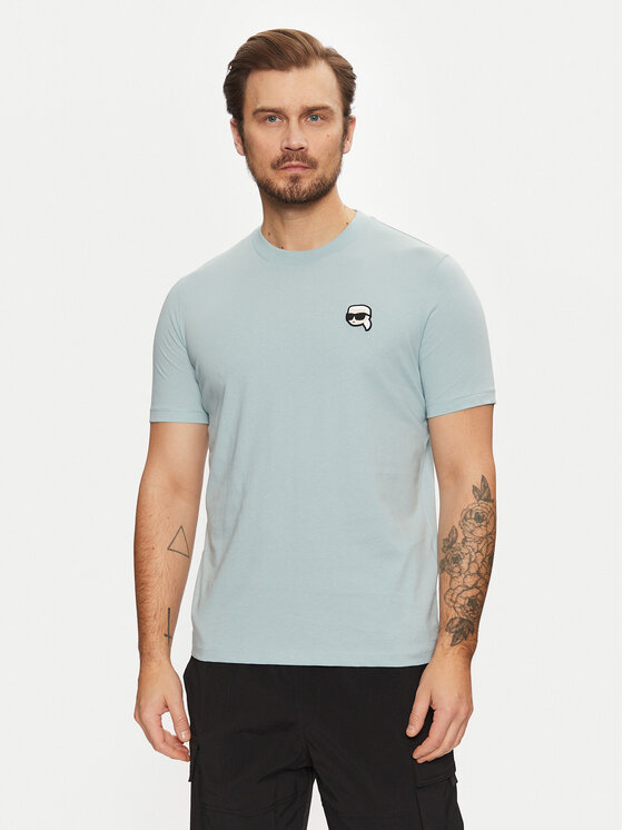 KARL LAGERFELD KARL LAGERFELD Tricou 755710 551224 Albastru celest Regular Fit
