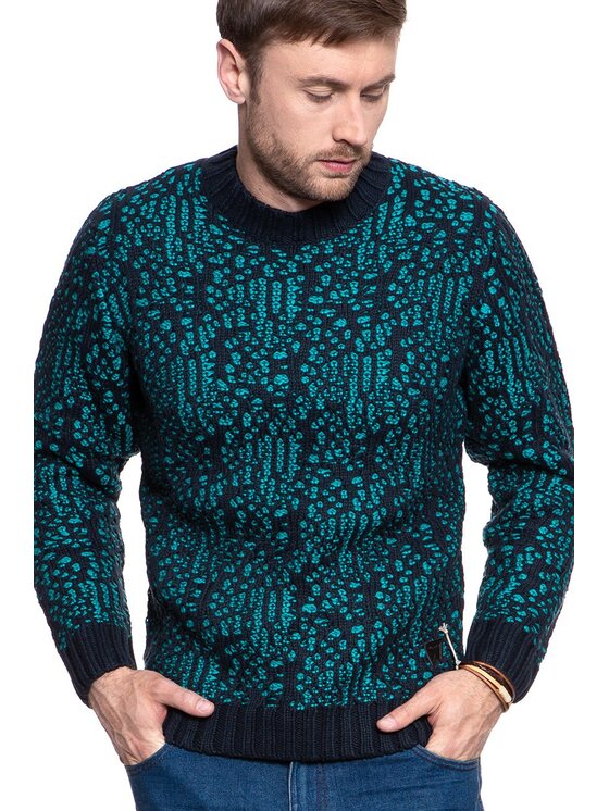 Wrangler Wrangler Maglione JACQUARD KNIT Verde Regular Fit