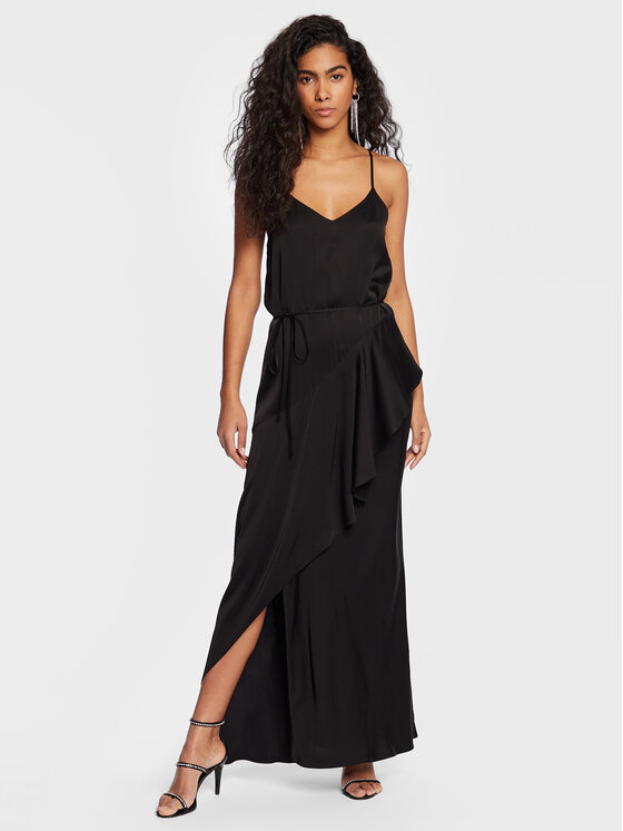 TWINSET Cocktail obleka 231TP2430 Črna Regular Fit