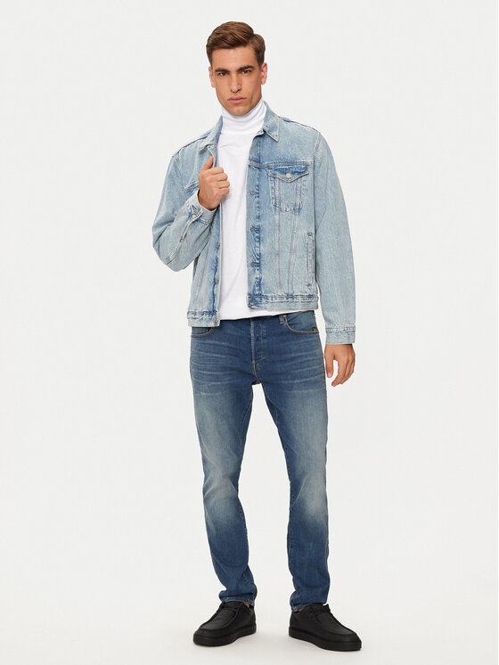 G-Star Raw G-Star Raw Jeansy 3301 51001-8968-2965 Granatowy Slim Fit