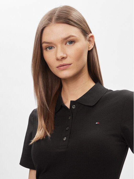 Tommy Hilfiger Tommy Hilfiger Polokošile 1985 WW0WW42047 Černá Slim Fit