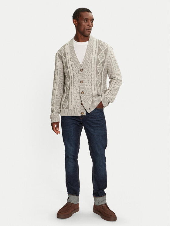 Brave Soul Brave Soul Kardiganas MK-248ASHBERY Pilka Regular Fit