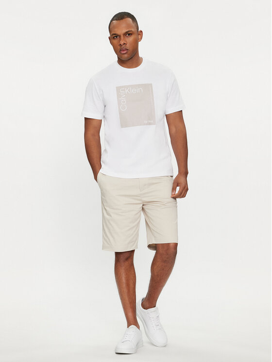 Calvin Klein Calvin Klein T-Shirt Square Logo K10K112503 Weiß Regular Fit
