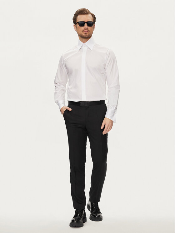 KARL LAGERFELD KARL LAGERFELD Srajca 605008 Bela Slim Fit