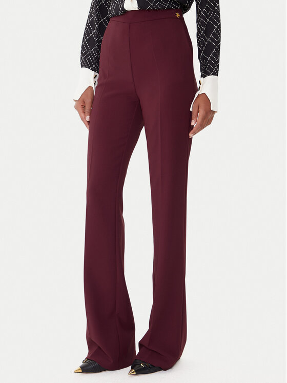 Elisabetta Franchi Elisabetta Franchi Hlače PA-030-46E2-V250 Tamnocrvena Regular Fit
