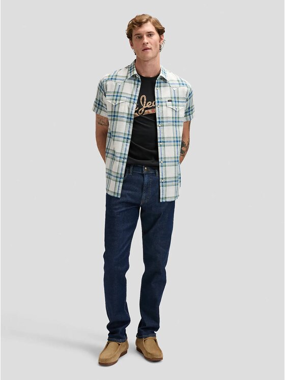 Lee Lee T-Shirt JEANS TEE Czarny Regular Fit