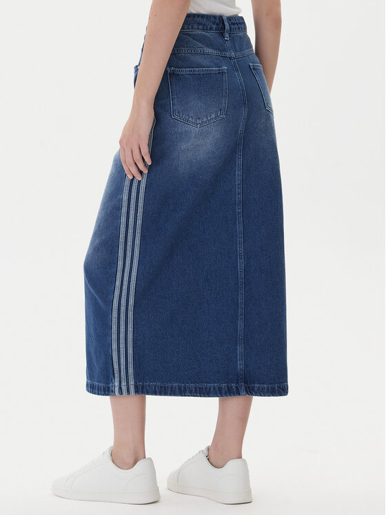 adidas adidas Jeans suknja adicolor 3-Stripes JW2658 Plava Regular Fit