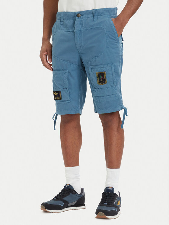 Aeronautica Militare Aeronautica Militare Шорти от плат 261BE0041UCT01122 Син Regular Fit