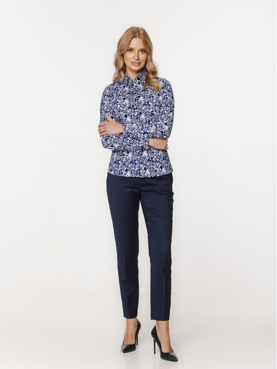 Willsoor Willsoor Koszula 61412 Granatowy Regular Fit