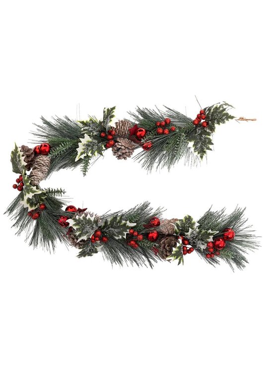 MIAhome MIAhome Girlanda świąteczna z szyszkami 100 cm KOTTAR Zielony