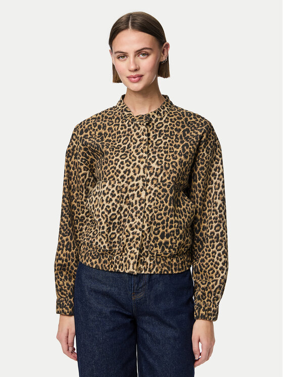 Pieces Pieces Bunda bomber Salume 17156456 Hnědá Regular Fit