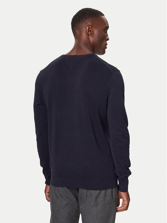 Tommy Hilfiger Tommy Hilfiger Pulover MW0MW42249 Bleumarin Regular Fit